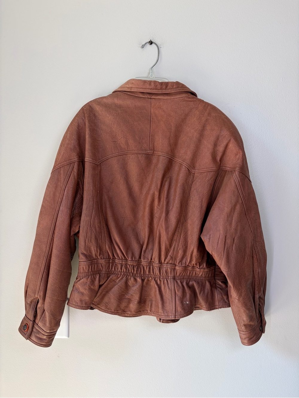 Vintage Wilson’s Adventure Bound Brown Leather Zip Up Bomber Aviator Jacket - Picture 3 of 14